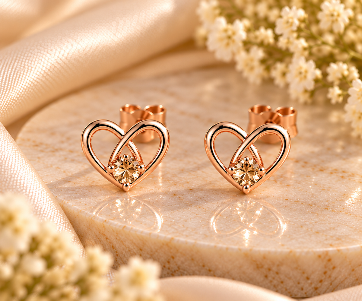 The Thomasina Eternal Love Heart Earrings