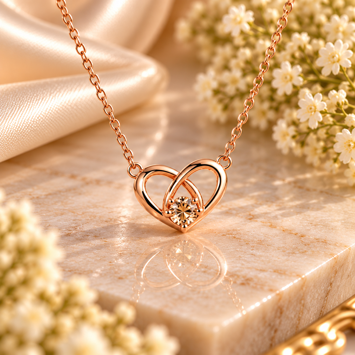 The Thomasina Eternal Love Heart Necklace