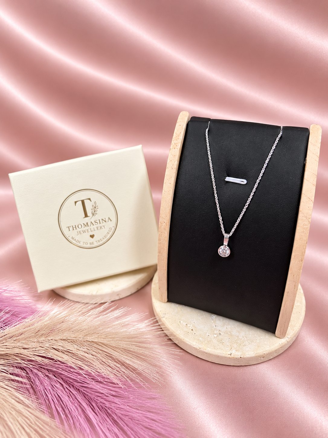 The Amelie Solitaire Necklace-Silver
