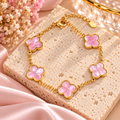 Thomasina Blush Clover Bracelet