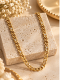 The Celeste Crystal Curb Necklace