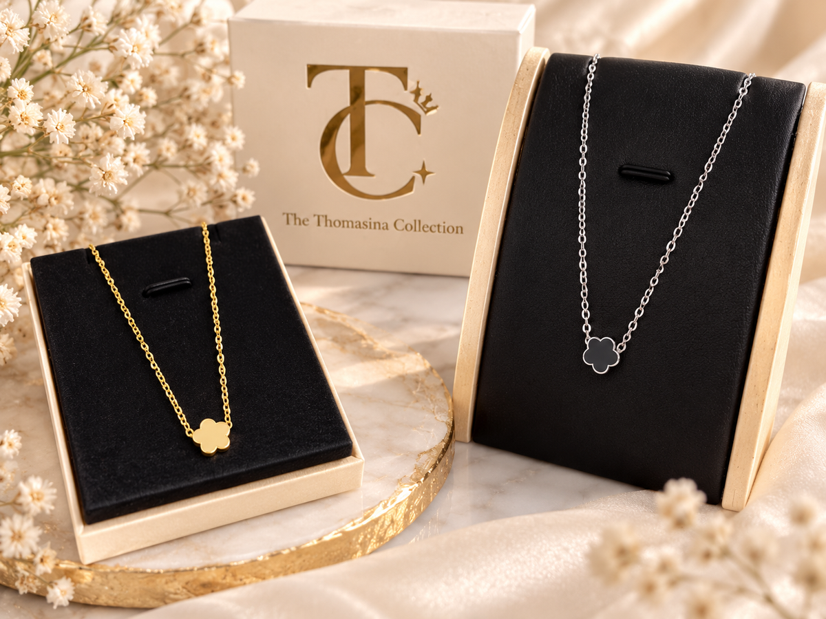 The Petite Clover Necklace-Silver