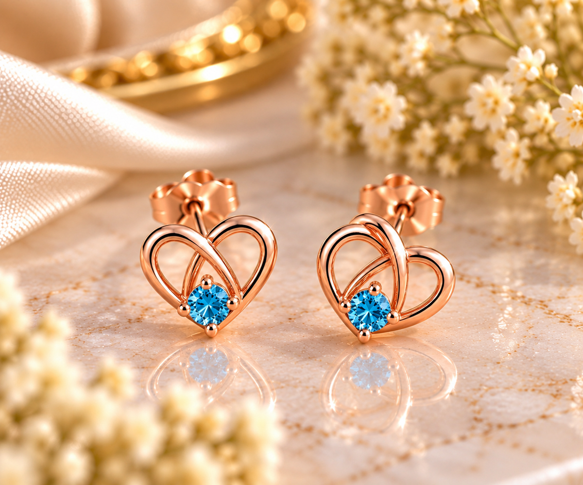 The Thomasina Eternal Love Heart Earrings