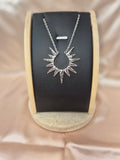 The Solara Sunburst Necklace-Silver