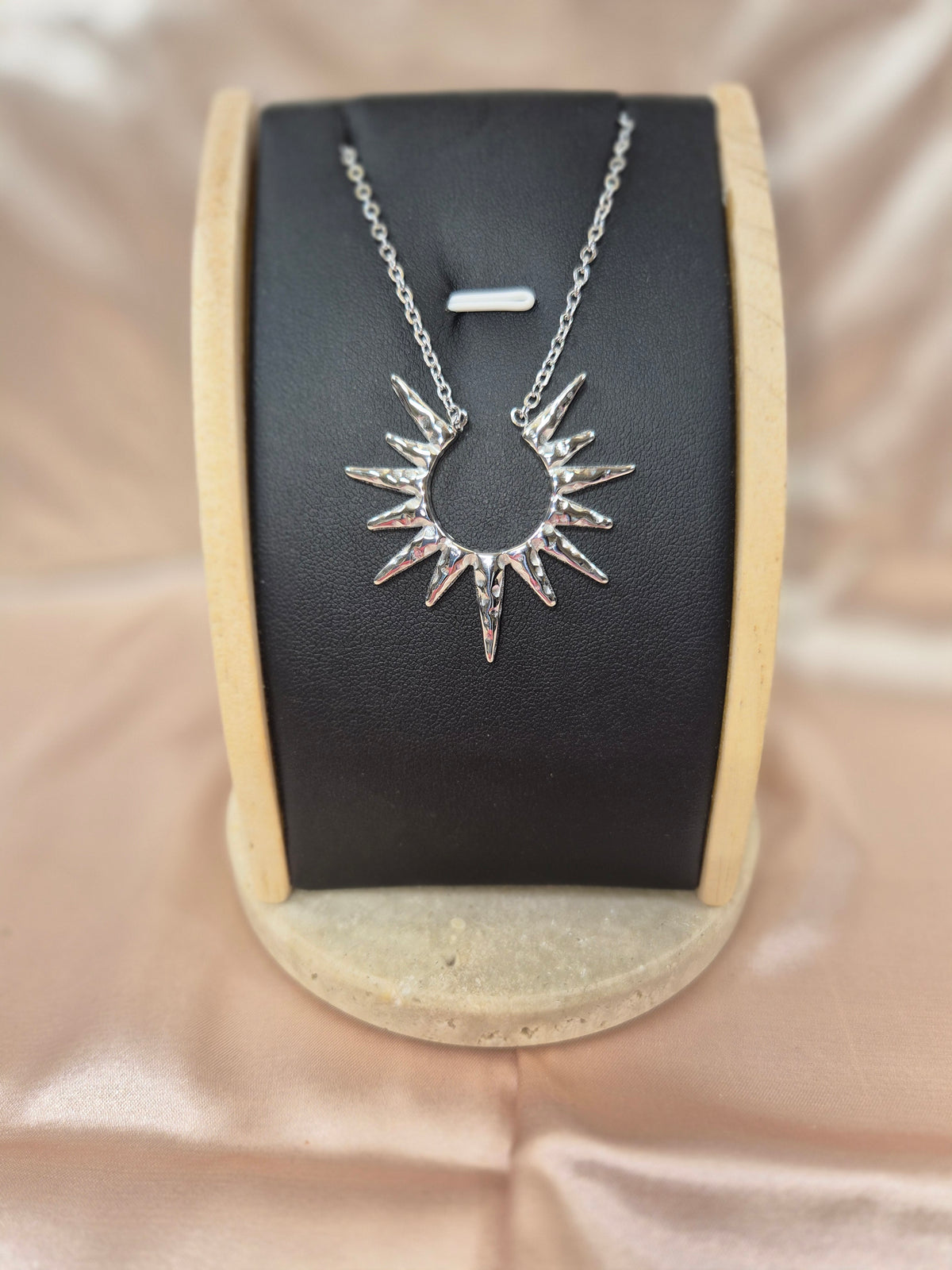 The Solara Sunburst Necklace-Silver