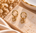 Valentine Heart Huggie Earrings