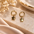 Celeste Star Huggie Earrings