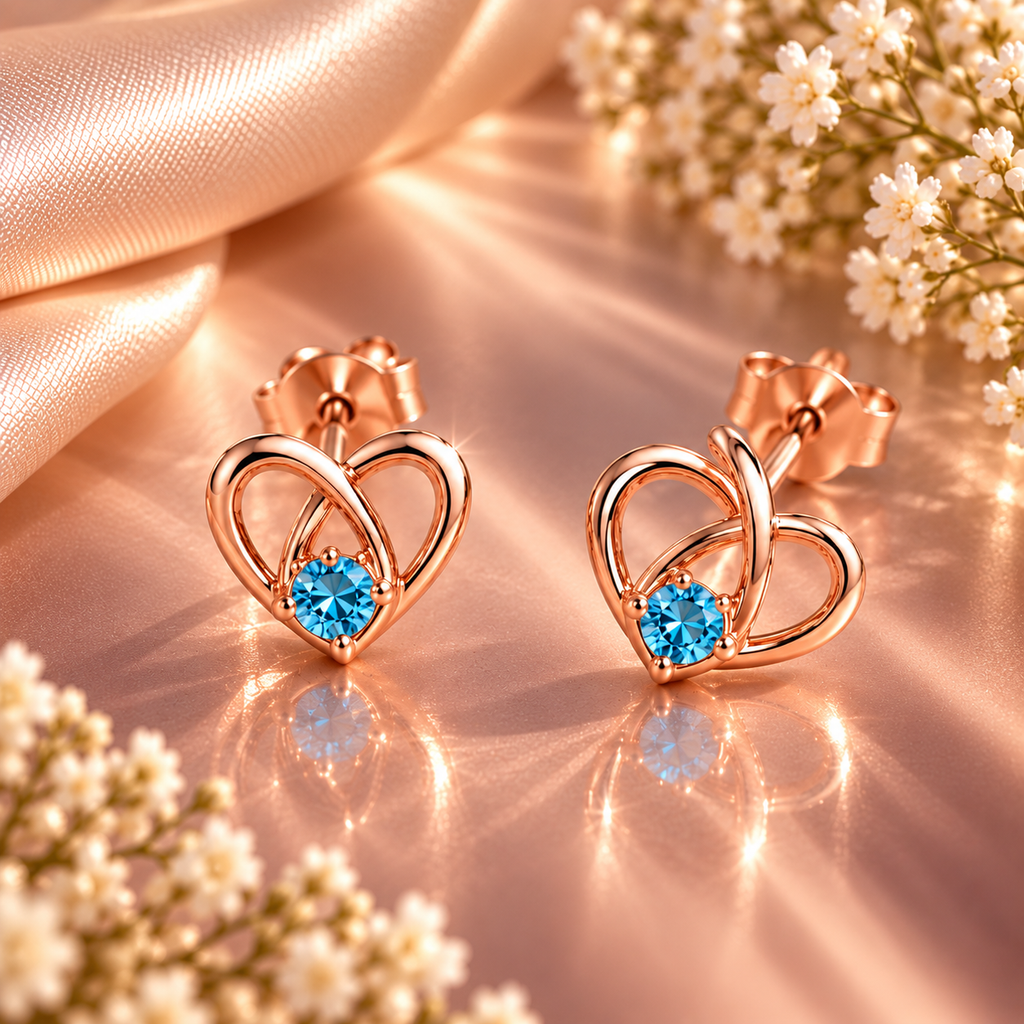 The Thomasina Eternal Love Heart Earrings