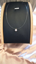 The Elodie Floating Moissanite Necklace- Gold