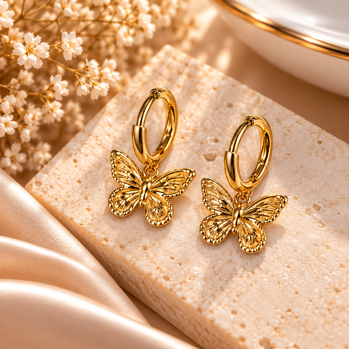 The Mariposa Butterfly Huggie Earrings