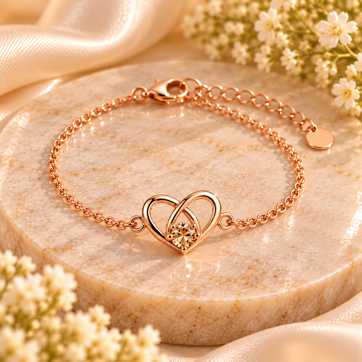 The Thomasina Eternal Love Heart Bracelet