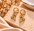 The Evelina Heart Huggie Earrings