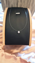 The Elodie Floating Mossanite Necklace- Silver
